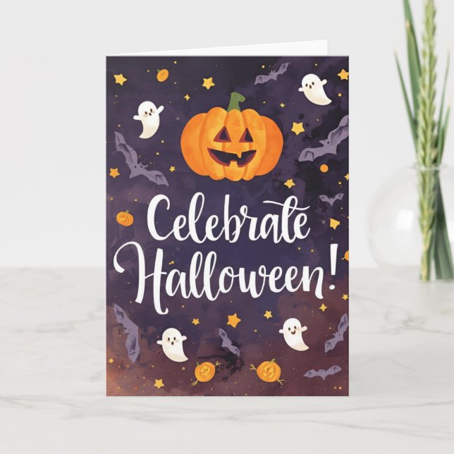 Halloween Retro Välkomstkort Kort (Framsida)