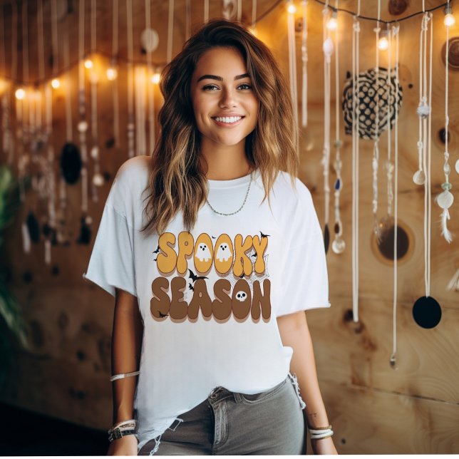 Halloween Retro Vibes | Spooky Season T Shirt (Skapare uppladdad)