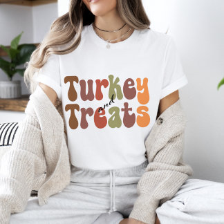 Halloween Retro Vibes | Turkiet och Treats T-Shirt