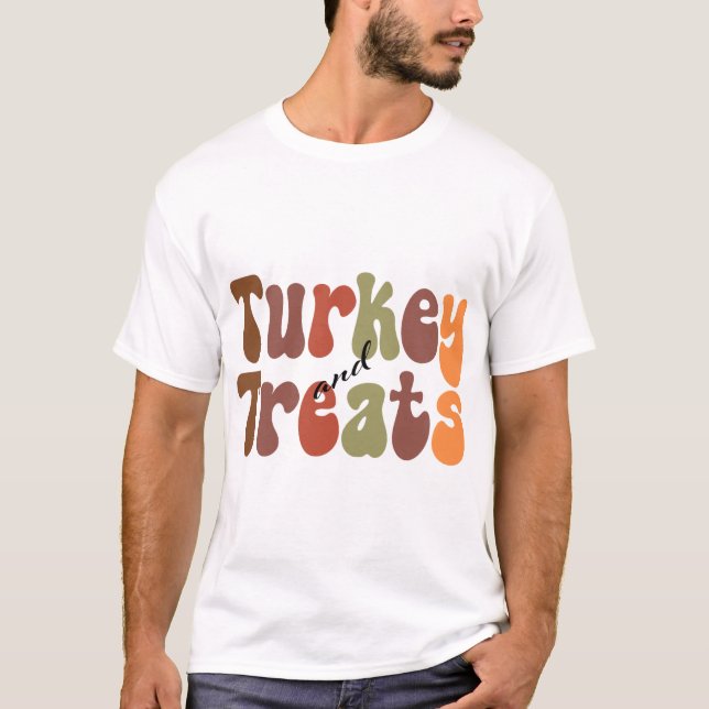 Halloween Retro Vibes | Turkiet och Turkiet T Shirt (Framsida)
