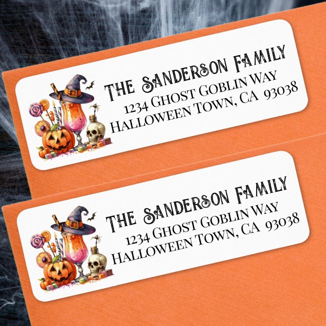Halloween Returadress Etikett (Halloween Return Address label )