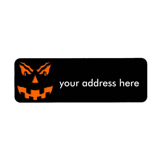 Halloween Returadress Etikett (Framsidan)