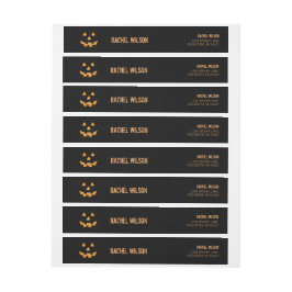 Halloween-returadress Etikettband