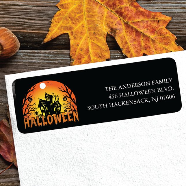 Halloween-returadressetikett Returadress Etikett (Skapare uppladdad)