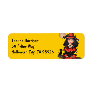 Halloween Returadressetiketter Returadress Etikett