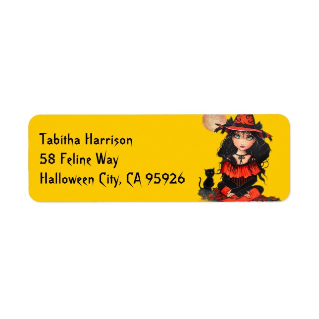 Halloween Returadressetiketter Returadress Etikett (Framsidan)