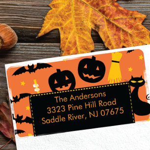 Halloween Return-adressetikett Roligt Pumpkin Adressetikett