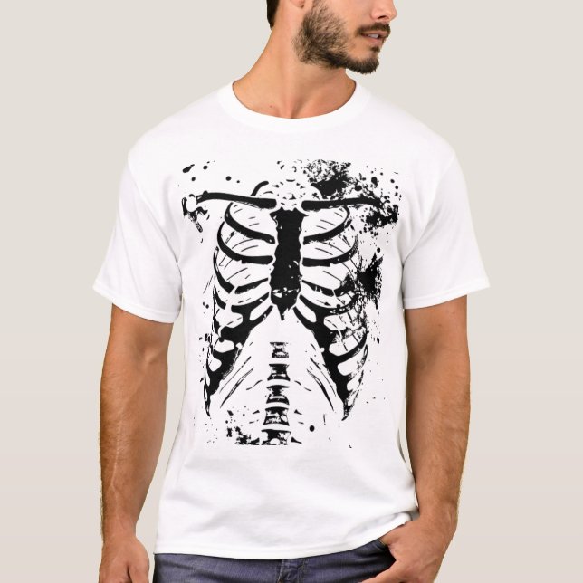 Halloween Revbensstomme T-shirt (Framsida)