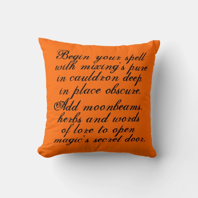 Halloween reversible, kudder, original, dikt, text kudde (Framsida)