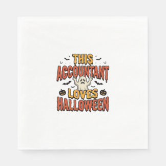 Halloween-revisor Vintage spökskjorta Design_1 Pappersservett