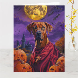 Halloween Rhodesian Ridgeback Vampyr Pumpor Kort