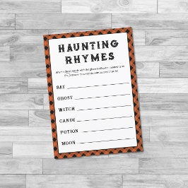 Halloween Rhyming Ord Game Halloween fest