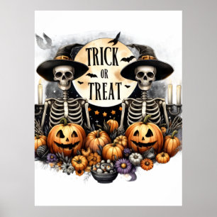 Halloween-rick eller bus-väggposter poster