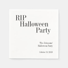 Halloween RIP Svart och Vit Fest Pappersservett
