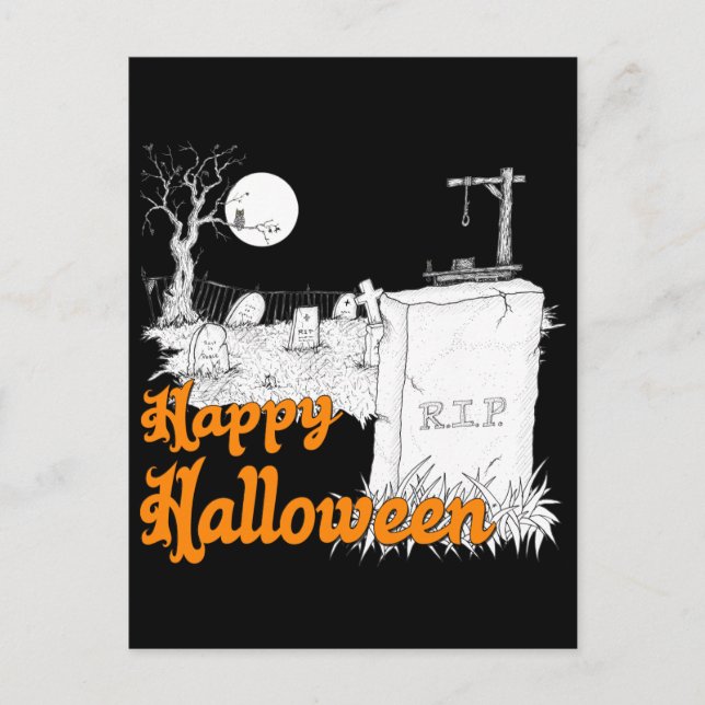 Halloween RIP Vykort (Framsida)