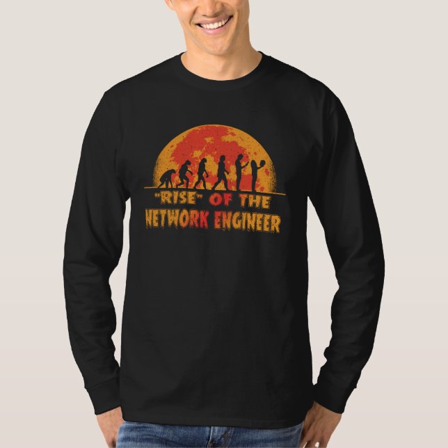 Halloween Rise of the Network Engineer Job Coworke T Shirt (Framsida)
