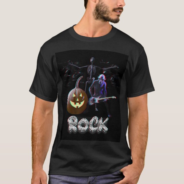 Halloween Rock 3D T Shirt (Framsida)
