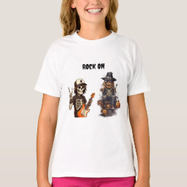 Halloween rock on t shirt