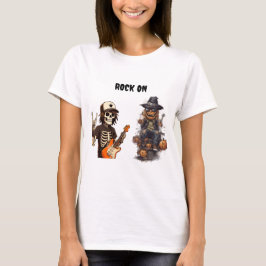 Halloween rock on t shirt