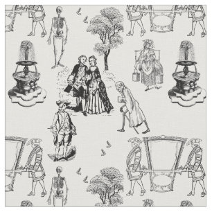 halloween rocococobaroque skeleton toile skalle tyg