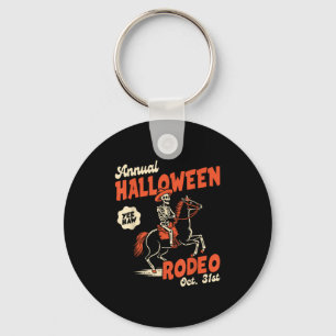 Halloween Rodeo Häst Western Cowboy Höst Autumn S Nyckelring