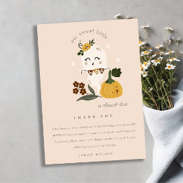 Halloween Rodnad Spöke Lille Boo Alla Åldrar Födel Tack Kort