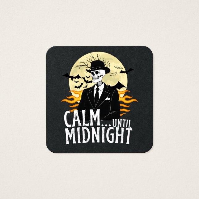 Halloween Rolig design  Fyrkantigt Visitkort (Framsida)