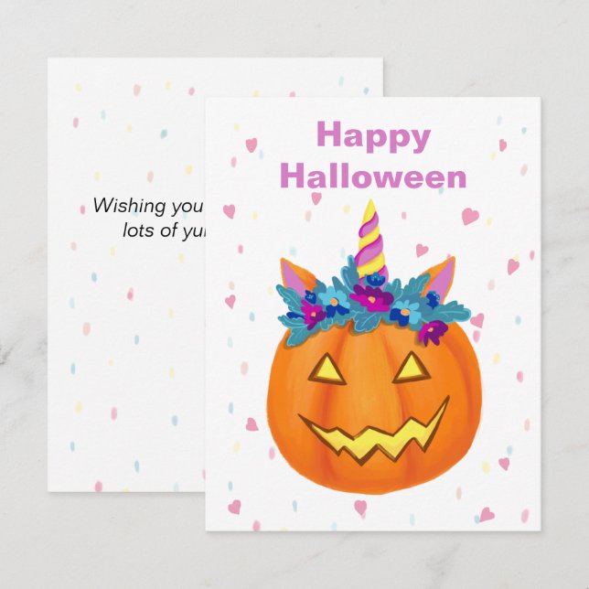 Halloween Rolig Jack o lykta Pumpa Brevkort Anteckningskort (Fram/baksida)