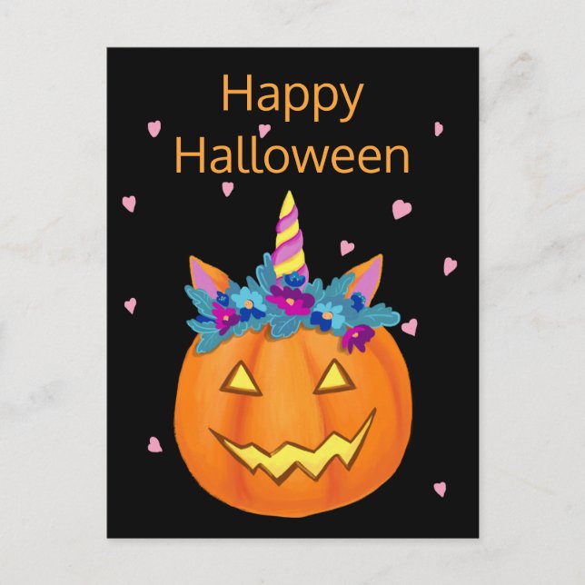 Halloween Rolig Jack o lykta Pumpa Postkort Vykort (Framsida)