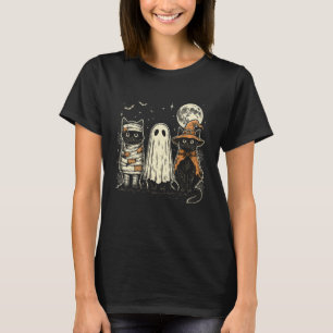 Halloween Rolig Pumpa Halloween Svart Katt Kuslig T Shirt