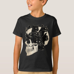 Halloween Rolig Svart Katt Vintage Katter T Shirt
