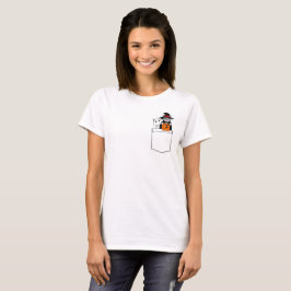 Halloween Roliga Katter i Fickan T-shirt
