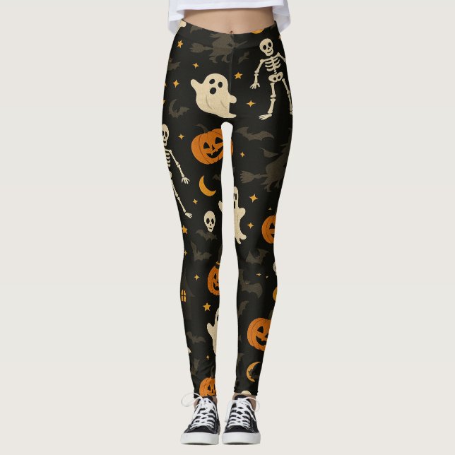 Halloween Roliga Leggings (Framsida)