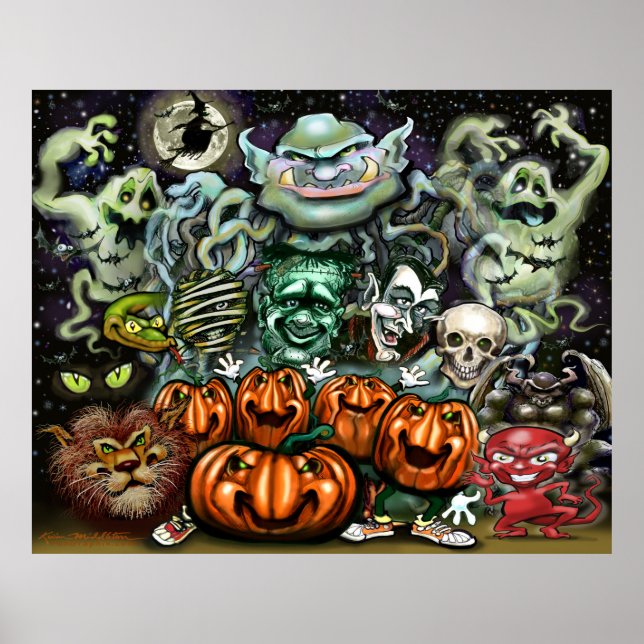 Halloween Roligt Art Poster (Framsidan)