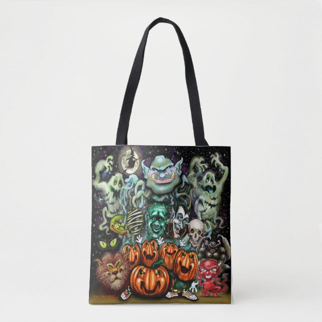 Halloween Roligt Art Tygkasse (Framsida)