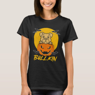 Halloween Roligt Bulldog Halloween Pumpkin Costume T Shirt