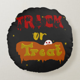 Halloween Roligt Bus eller Buss Halloween Rund Kudde