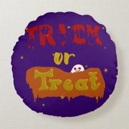 Halloween Roligt Bus eller Buss Halloween Rund Kudde