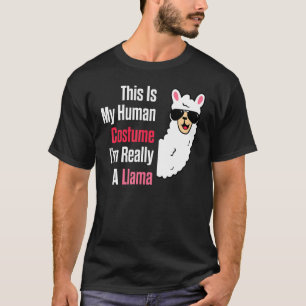 Halloween-roligt det här är min mänskliga dräkt ja t shirt