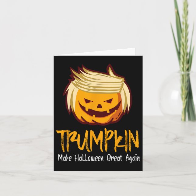 Halloween Roligt Donald Trump Costume Gift Idea Kort (Framsida)
