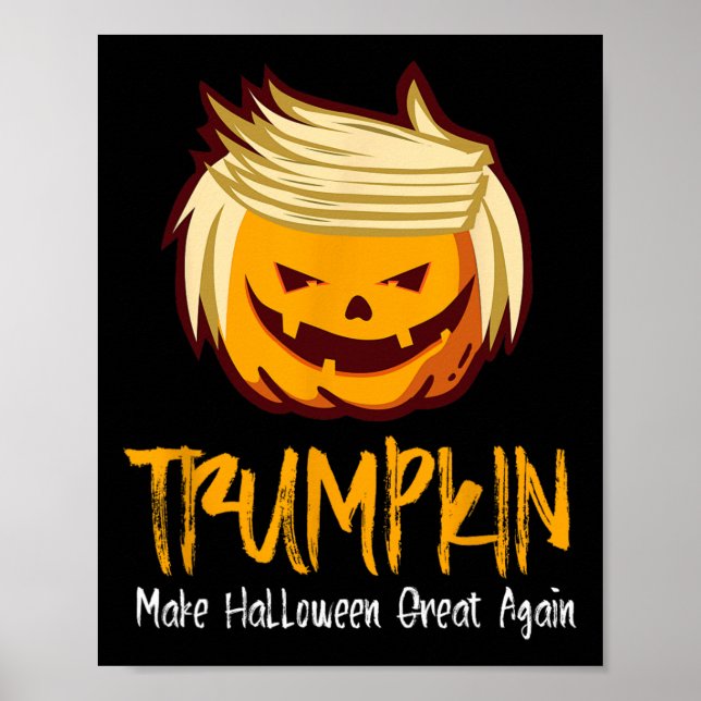Halloween Roligt Donald Trump Costume Gift Idea Poster (Framsidan)