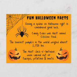 Halloween Roligt Facts Vykort