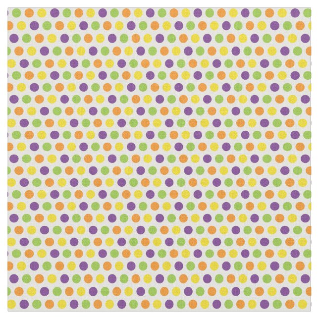 Halloween Roligt Färg Polka Prickar Tyg (Närbild)