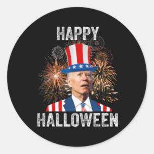 Halloween Roligt Glad 4:e Juli Anti Joe Biden Runt Klistermärke
