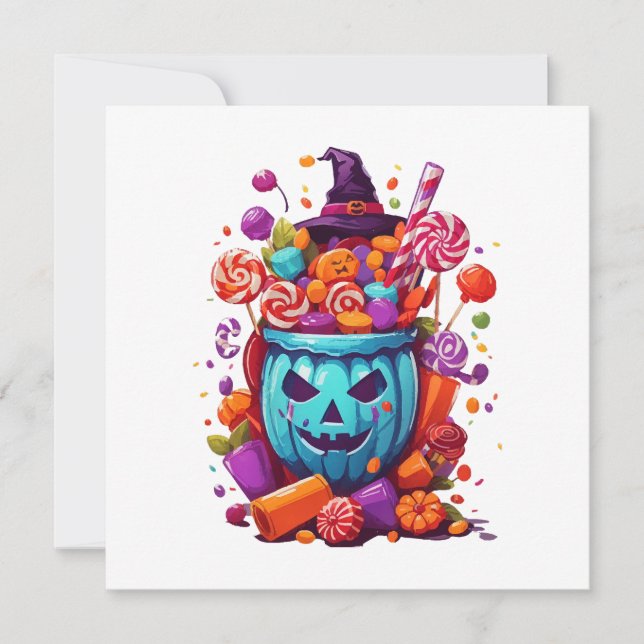 Halloween roligt  inbjudningar (Framsida)