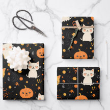 Halloween Roligt Kids Cats Pumpkins