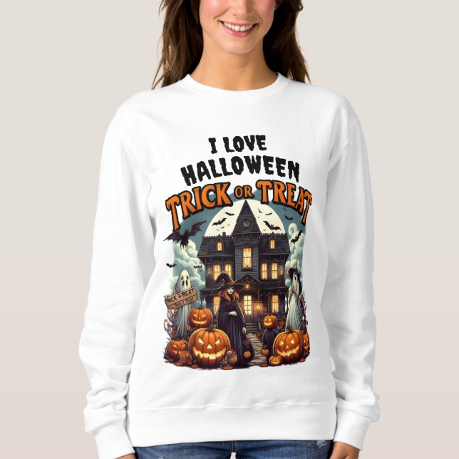 Halloween roligt med pumpor och spöken! t shirt (Framsida)