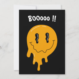 Halloween roligt Orange-spökAnpassningsbar ☜ Inbjudningar