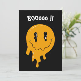 Halloween roligt Orange-spökAnpassningsbar ☜ Inbjudningar