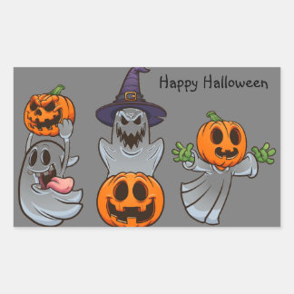 Halloween-Roligt Rektangulärt Klistermärke